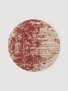 Rond wollen vloerkleed Cynthia met abstract patroon, handgeweven