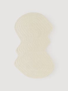 Handgetuft wollen vloerkleed Aliza in organische vorm