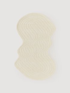 Handgetuft wollen vloerkleed Aliza in organische vorm