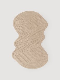 Handgetuft wollen vloerkleed Aliza in organische vorm