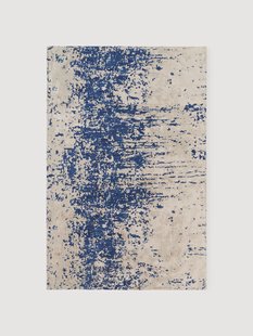 Handgeweven wollen vloerkleed Cynthia met abstract patroon