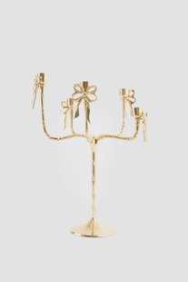 Goudkleurige kandelaar met strikjes
