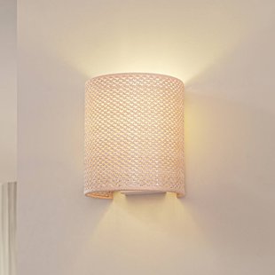 Lindby wandlamp Soula, 20 cm, beige, kunststof, E27