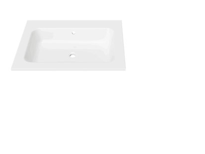 Wastafel Gliss Design Asia 0 Kraangaten 60 cm Glans Wit