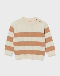 HEMA Baby trui strepen bruin (bruin)