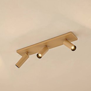 Arcchio plafondspot Brinja Slim, bruin, 3-lamps, GU10 MR11