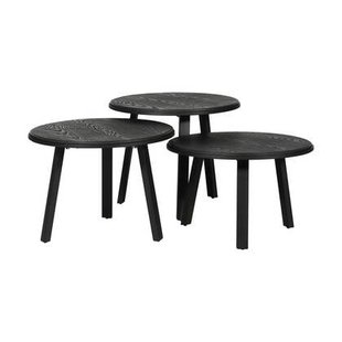 Salontafel (set Van 3) Reims - Zwart - Metaal