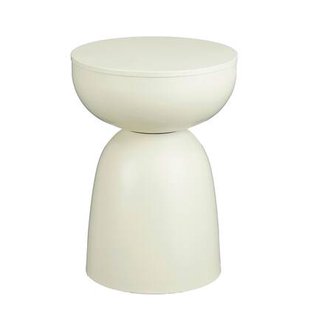 Mica Decorations Elliot Bijzettafel - H45 x Ø32 cm - IJzer - Off-white