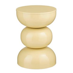 Mica Decorations Luna Bijzettafel - H46 x Ø32 cm - IJzer - Beige