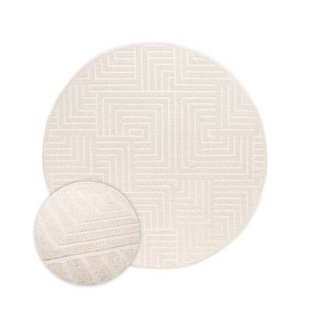 Nordic Weavers Rond vloerkleed Scandinavisch - Contour Gem crème - 160