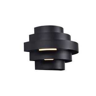 QAZQA Moderne wandlamp zwart incl. LED 3-staps dimbaar - Lines