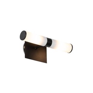 QAZQA Smart badkamer wandlamp zwart IP44 2-lichts incl. 2 Wifi G9 -