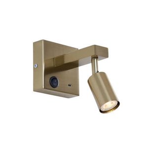 QAZQA Moderne wandlamp goud met USB-C kantelbaar - Rex