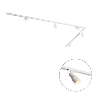 QAZQA Modern railsysteem met 5 spots wit 1-fase - Iconic Kohua