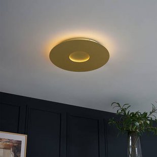 QAZQA Moderne plafondlamp goud 40cm incl. LED 3-staps dimbaar -