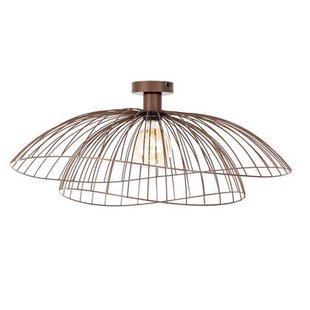 QAZQA Smart plafondlamp brons met dubbele kap 45cm incl. Wifi G95 -