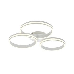 QAZQA Plafondlamp wit incl. LED 3-staps dimbaar 3-lichts - Navara