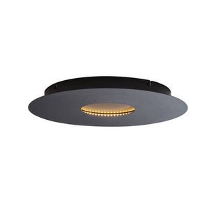 QAZQA Moderne plafondlamp zwart 40cm incl. LED 3-staps dimbaar -