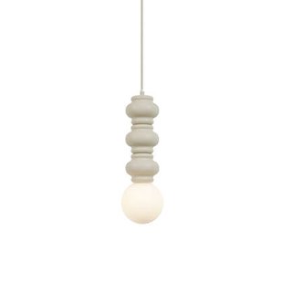 QAZQA Retro hanglamp beige met mat glas - Fedde