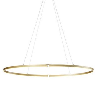 QAZQA Design hanglamp messing 120cm incl. LED 3-staps dimbaar -