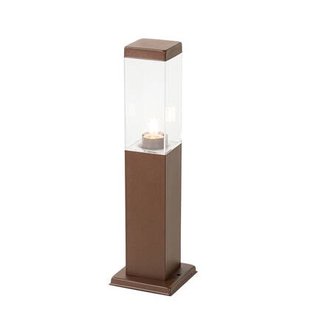 QAZQA Smart buitenlamp paal roestbruin 45cm incl. Wifi P45 - Malios