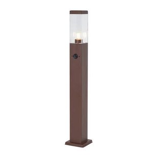 QAZQA Buitenlamp roestbruin met helder glas 80cm IP44 met stopcontact