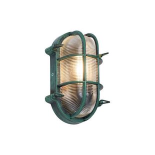 QAZQA Buiten wandlamp groen ovaal IP44 - Noutica