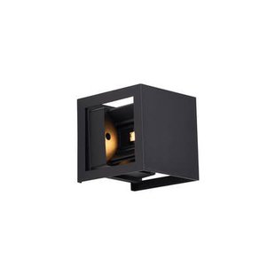 QAZQA Moderne wandlamp zwart incl. LED IP44 - Edwin Quadro