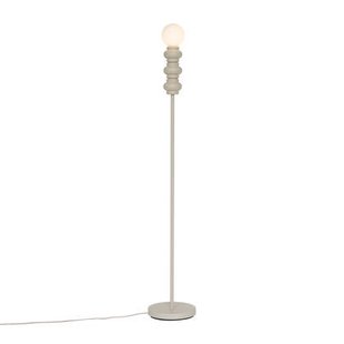 QAZQA Retro vloerlamp beige met mat glas - Fedde
