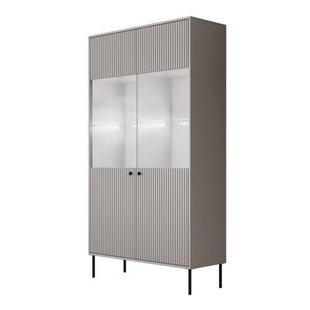 Meubella - Vitrinekast Ilux - Grijs - 105 cm