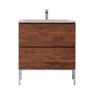 Tikamoon - Nova - Massief palissanderhouten en terrazzo premium badka…