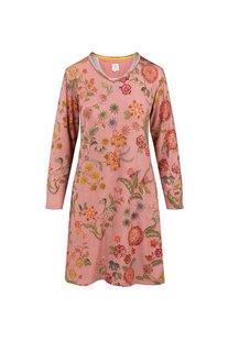 Pip Studio Dana Nachthemd Lange Mouw Coco Flower Koraal XXL