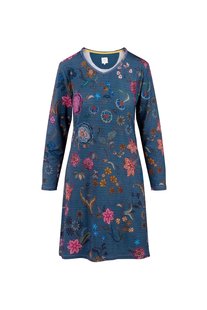 Pip Studio Dana Nachthemd Lange Mouw Coco Flower Blauw S