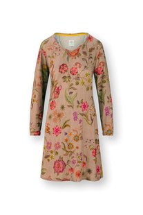 Pip Studio Dana Nachthemd Lange Mouw Coco Flower Zand XL