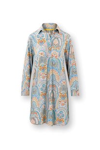Pip Studio Daaltje Nachthemd Lange Mouw Jabali Blauw M