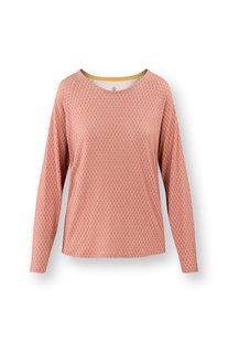 Pip Studio Tina Top Lange Mouw Thousand Leaves Roze XL