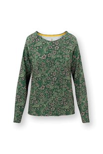 Pip Studio Tina Top Lange Mouw Daisy Dreams Groen XL