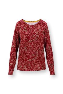 Pip Studio Tina Top Lange Mouw Daisy Dreams Rood M