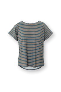 Pip Studio Tatum Top Korte Mouw Kente Stripe Blauw S