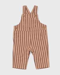 HEMA Baby tuinbroek strepen bruin (bruin)