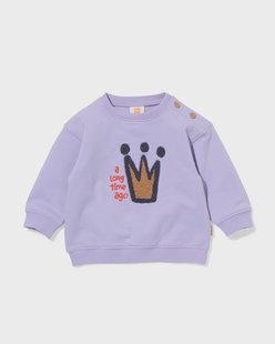 HEMA Newborn sweater rib kroontje paars (paars)