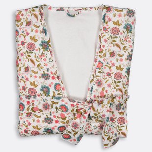 Kimono van badstof gevoerd katoenen gaas Shirley