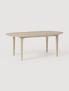 Ovale eettafel Archie van eikenhout, 200 x 100 cm