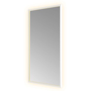 Hotbath &MORE Spiegel direct en indirect LED color changing spiegelverwarming met afstandsbediening Mat wit SQU510WH