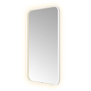 Hotbath &MORE Spiegel direct en indirect LED spiegelverwarming color changing dimbaar met afstandsbediening Mat wit SSQ510WH