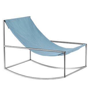 Valerie Objects Rocking Chair Schommelstoel Chroom Light Blue