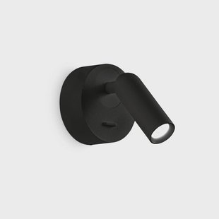 Ideallux Ideal Lux LED wandspot Bean, Ø 7 cm, zwart metaal/glas