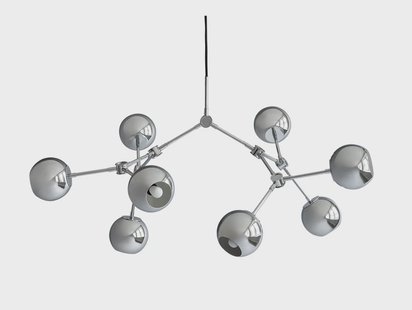 Drop Globe kroonluchter Mini Chroom 101 COPENHAGEN - Woonkamer - Modern - Metaal - Meerdere lampen