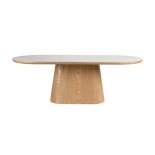 Housecraft Living Almira Eettafel Ovaal 200 cm Hout Wit| Bruin