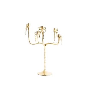 Sissy-Boy Goudkleurige kandelaar met strikjes
